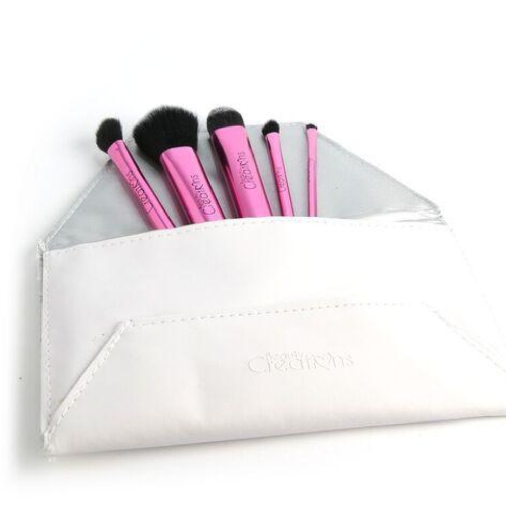 5 Piece Luxe Brush Set with White Envelope Case